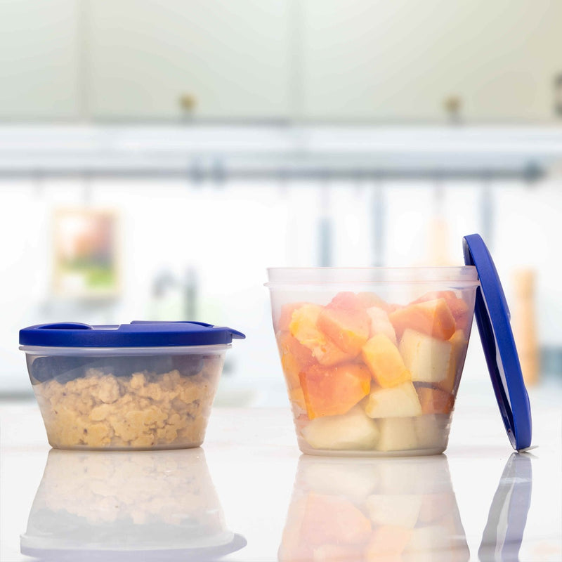 Liquid Tight Lockable Duo Bowls 800ml 500ml Set