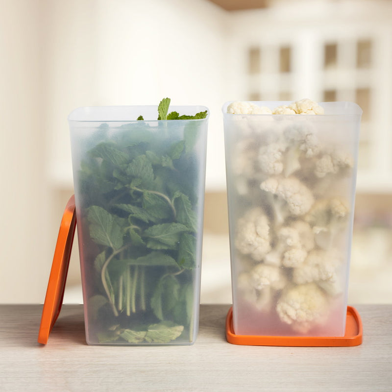 Square Refrigerator Container Cool N Fresh Tall 1.8l 2pc