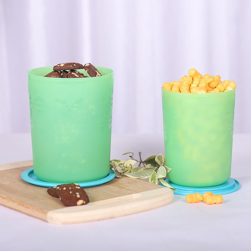 Deco Cookie Snacks Biscuits Canister 2pc