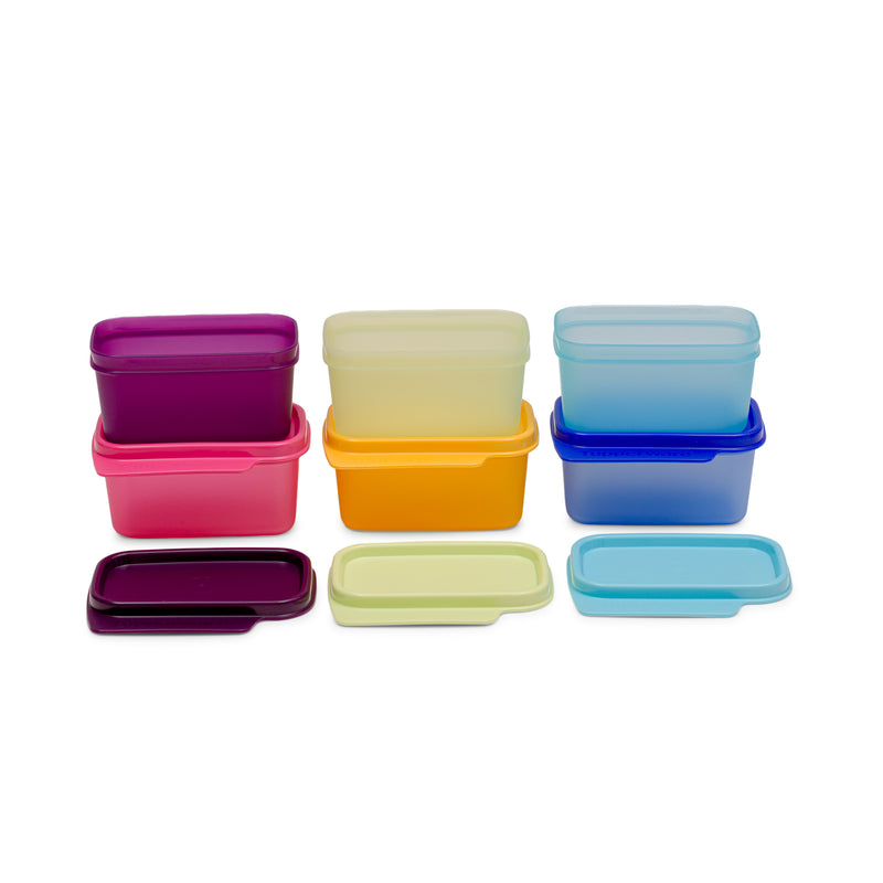 Tupperware Rectangle Refrigerator Container Keep Tab 160ml 6pc