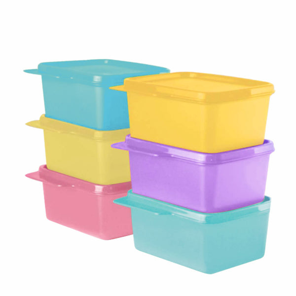 Tupperware Rectangle Refrigerator Container Keep Tab 500ml 6pc
