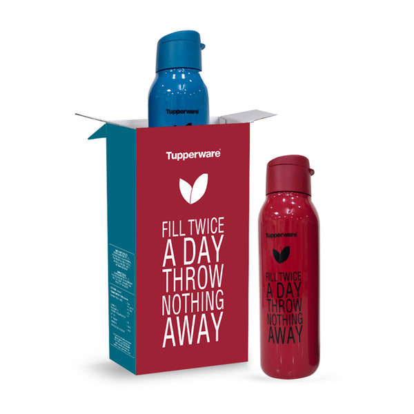 Tupperware Cool n Chic Bottle Fill Twice (Set of 2)