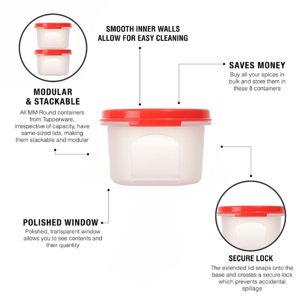 TUPPERWARE MM ROUND #01 200ML (Set of 10)