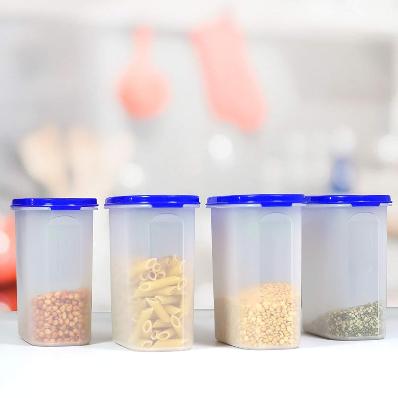 Oval Dry Storage Containers 1.7L 4pc Blue