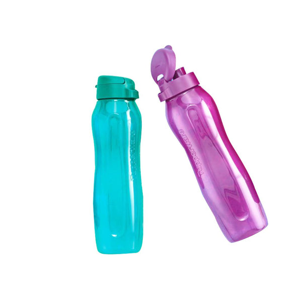 TUPPERWARE AQUASLIM BOTTLE 1LTR, (SET OF 2)