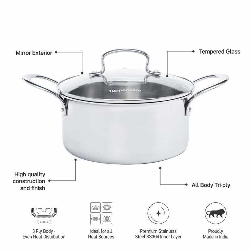 Trayam Casserole Pan + Kadhai with Chopper