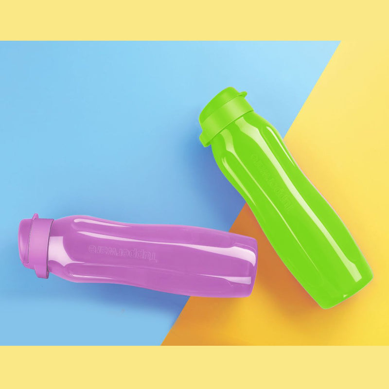 TUPPERWARE AQUASLIM BOTTLE 1LTR, (SET OF 2)
