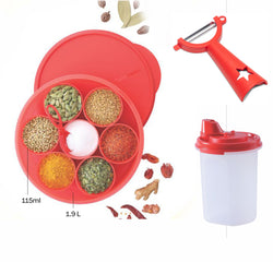 Spice it (Masala Dani) + Peeler + Mini Magic Flow (Oil Dispenser)-(1pc each)