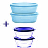 SS Bowl 1L (Set of 2) + Clear Bowl 810ml (Set of 2)