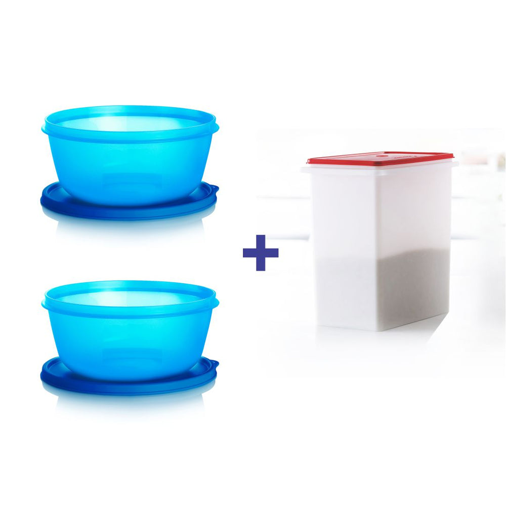 SS BOWL 1.5L (2PC) + 10KG RICE KEEPER