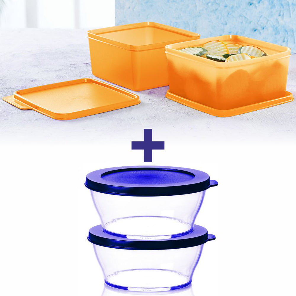 KEEP TAB MEDIUM  2PCS + CLEAR BOWL 810ML 2pcs