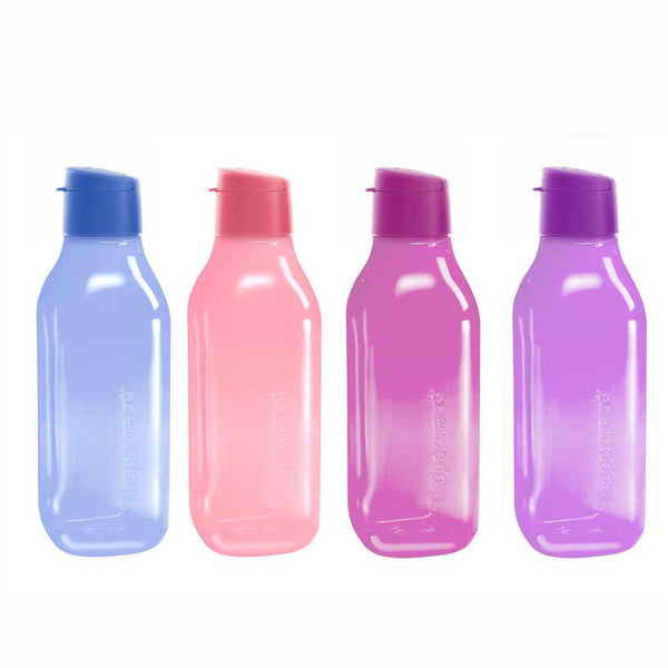 Eco 1L Square Bottle Fliptop(4 Pcs)