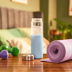 AQUANANDA GLASS BOT 550ML BLUE