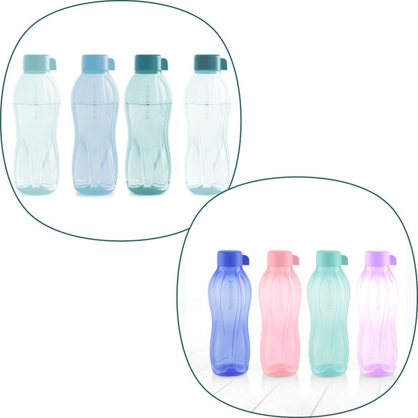 Aquasafe Bottle 1L 4pcs + 500ml 4pcs