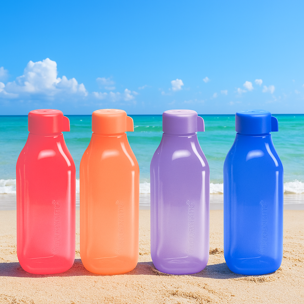 Eco 500ml Square Bottle Fliptop (4 Pcs) – Tupperware India Pvt Ltd