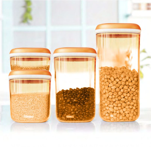 Tupperware Dry Snacks Storer Clear Canister Set