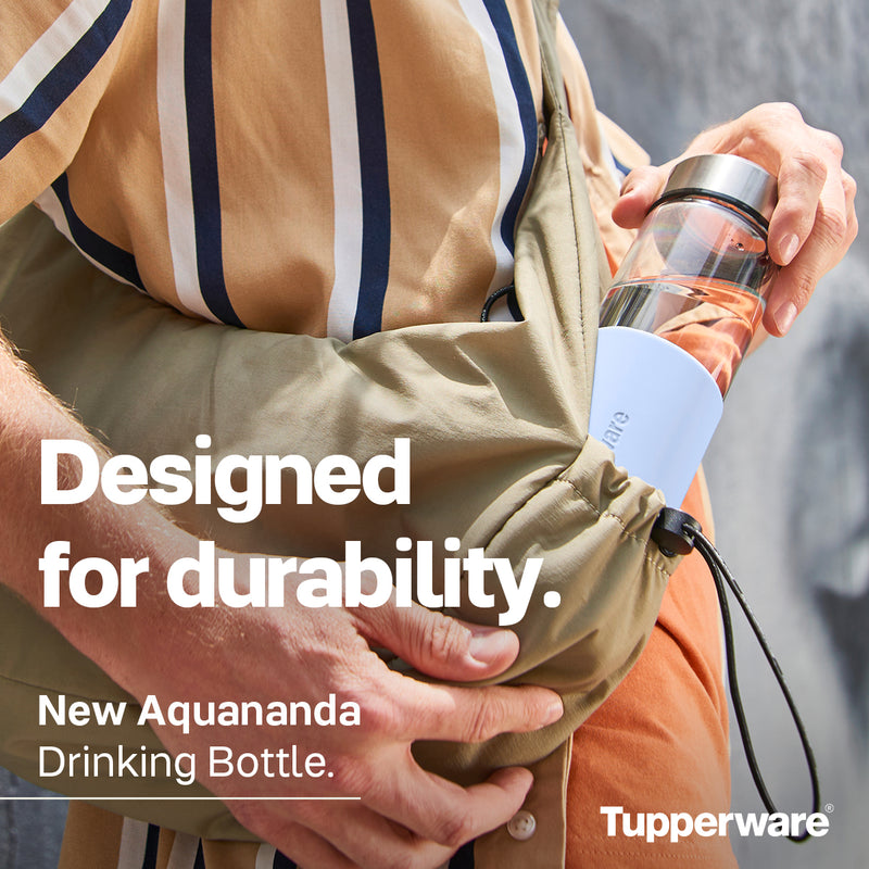 AQUANANDA GLASS BOT 550ML BLUE