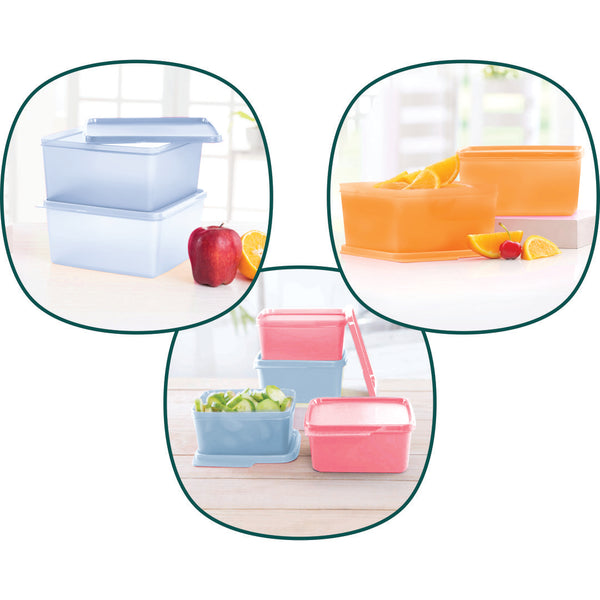 Keep Tab Small 500ml 4pcs + Medium 1.2L 2Pcs+ Large 2.5L 2Pcs  (1 week Service Delay)
